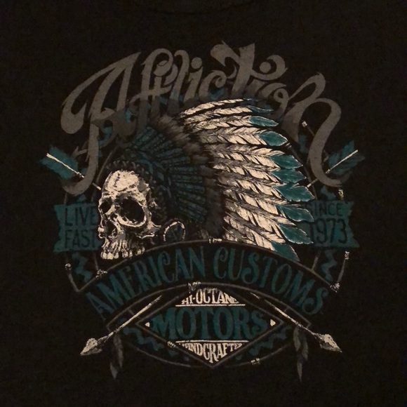 Affliction brand side open crop top - Picture 2 of 3